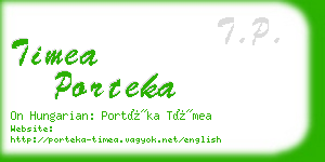 timea porteka business card